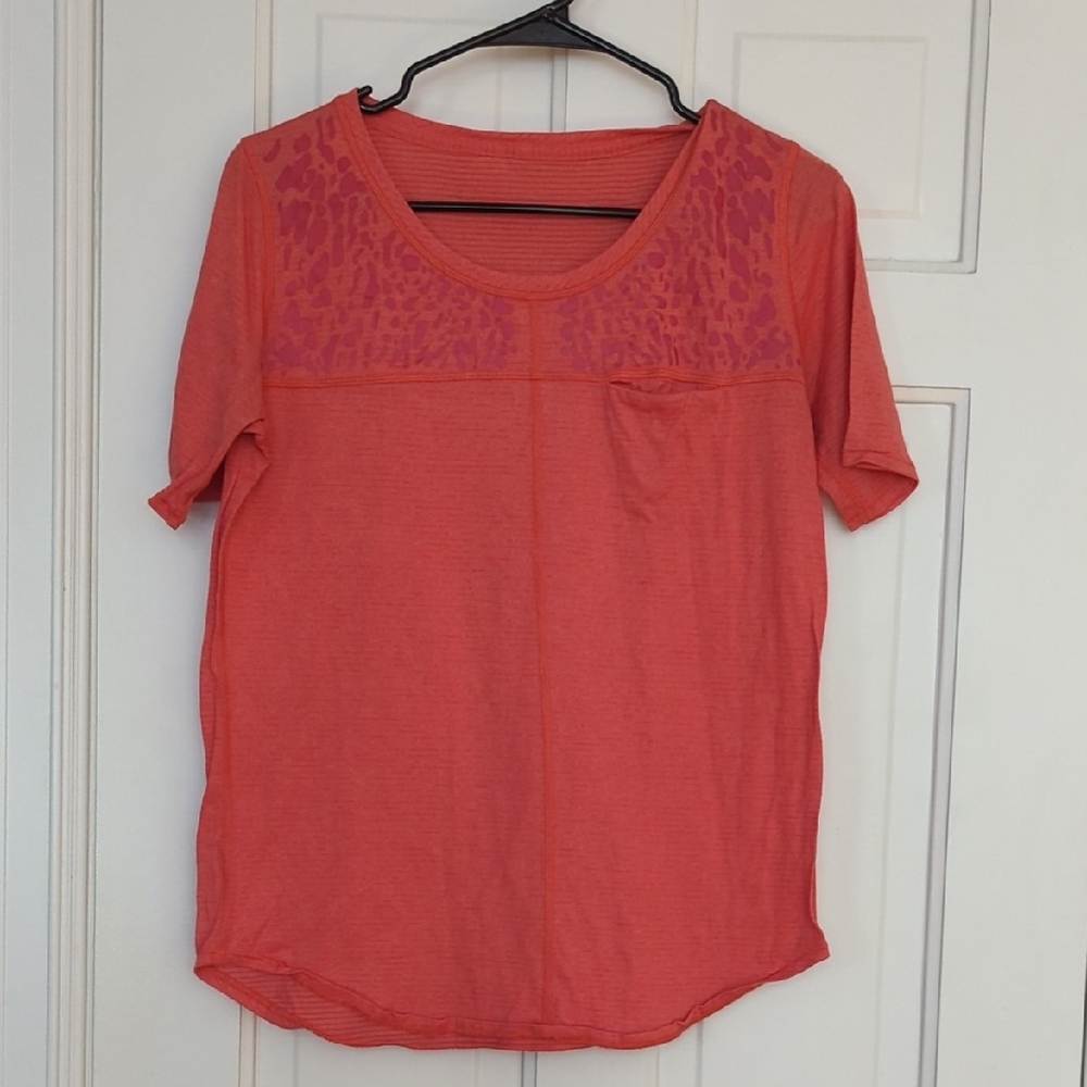 Red Cheetah Print Short Sleeve Tee by lululemon athletica